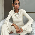 Women's Comfortable Lounge Set with Long Fit and Flowy Sleeves