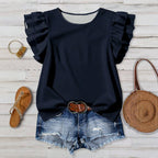 Elegant Women's Blouse with Ruffle Details