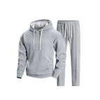 Men's Structured Leisure Tracksuit with Hood and Drawstring Pants