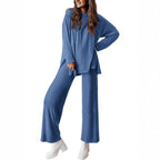 Leisure Suit with Casual Cut and Wide Leg