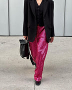Women's Glitter Palazzo Pants