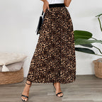 Women's Leopard Print Maxi Skirt
