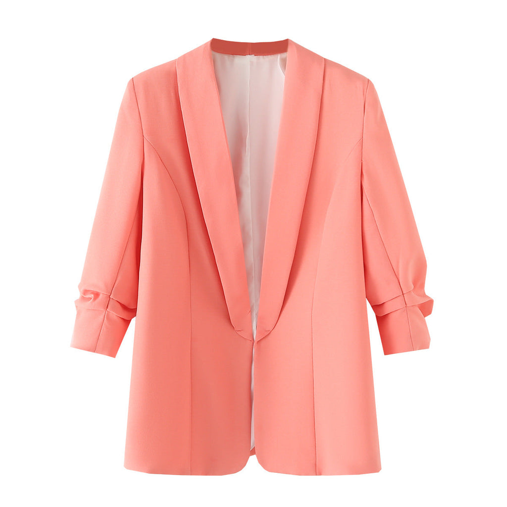 Women's Elegant Blazer with Modern Cut and Pockets