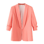 Women's Elegant Blazer with Modern Cut and Pockets