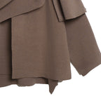 Cozy Knit Poncho with Refined Draping