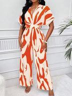 Women's Elegant Modern Jumpsuit with Abstract Print