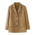 Women's Elegant Quilted Blazer with Pockets