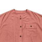 Women's Casual Textured Blouse with Button Detail