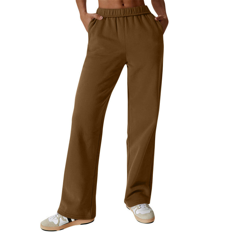 Women's Casual Trousers with Comfortable Fit and Side Pockets