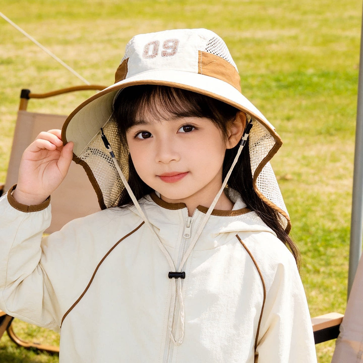 Kids' Sun Hat with Mesh Neck Protection