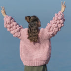 Women's Chunky Knit Oversized Cardigan with Voluminous Sleeves