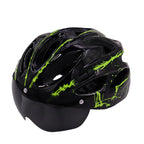 Lightweight Ventilated Cycling Helmet with Adjustable Fit System and Removable Visor
