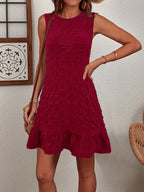 Women's Sleeveless Summer Dress with Ruffle Details