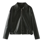 Women's Elegant Faux Leather Jacket
