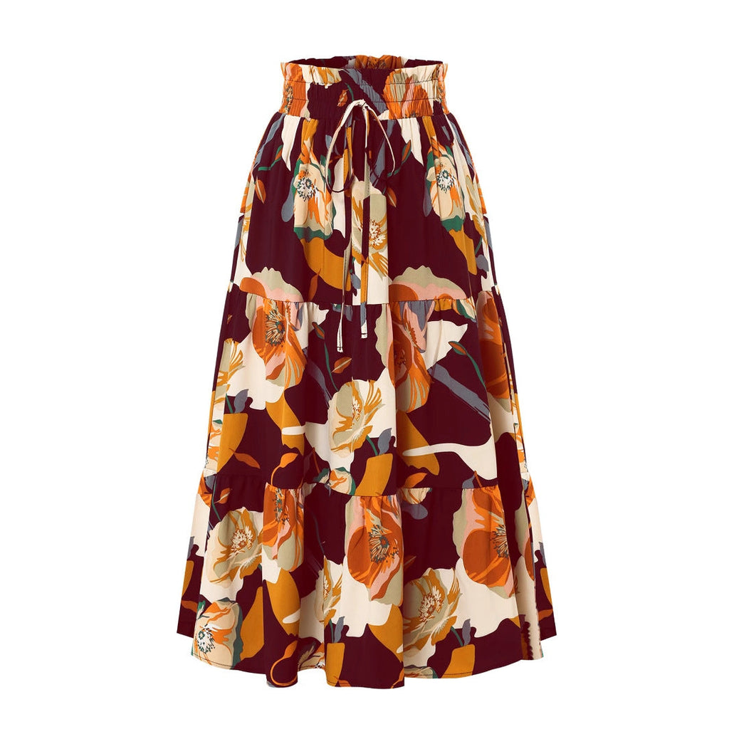 Women's Floral Midi Skirt
