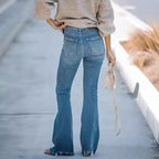 Women's High-Waisted Flared Jeans