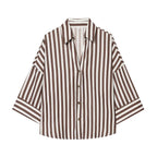 Women's Shirt Blouse with Casual Cut and Elegant 3/4 Sleeves