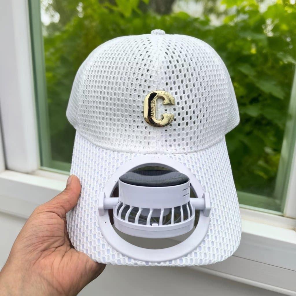 Breathable Baseball Cap with Rechargeable Fan