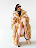 Women's Luxury Oversized Animal Print Faux Fur Coat