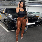 Women's High-Waisted Biker Pants