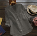 Women's Blouse with Elegant Button Placket and Modern Fit