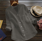 Women's Blouse with Elegant Button Placket and Modern Fit