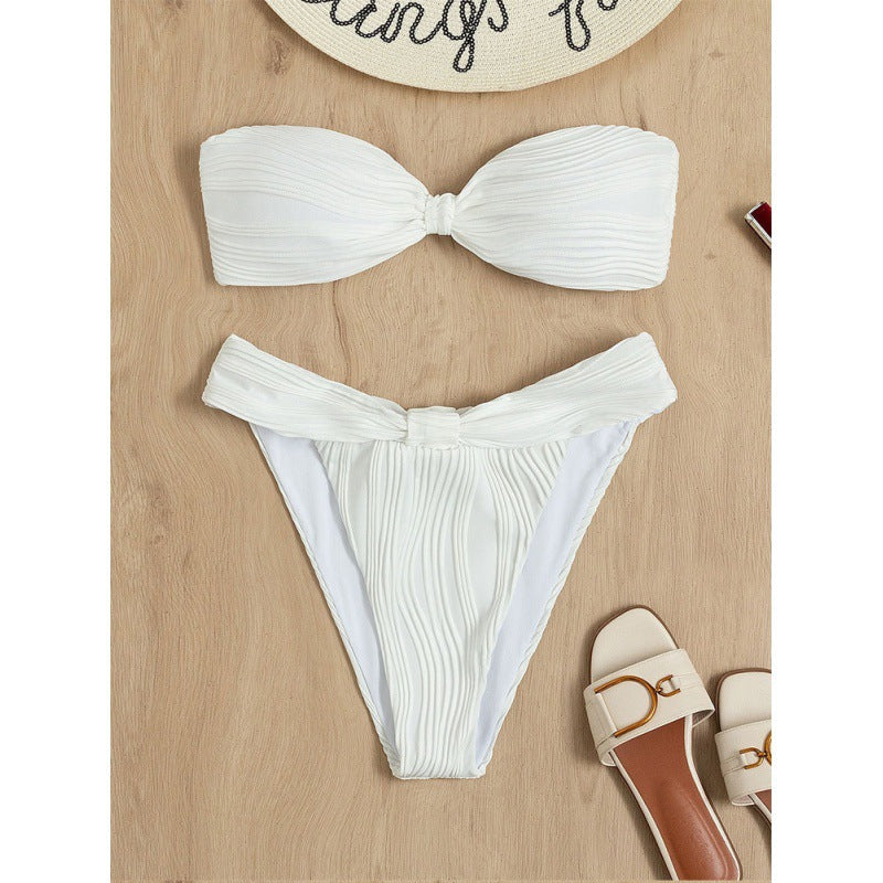 Women's Bandeau Bikini with Sophisticated Wrap Detail