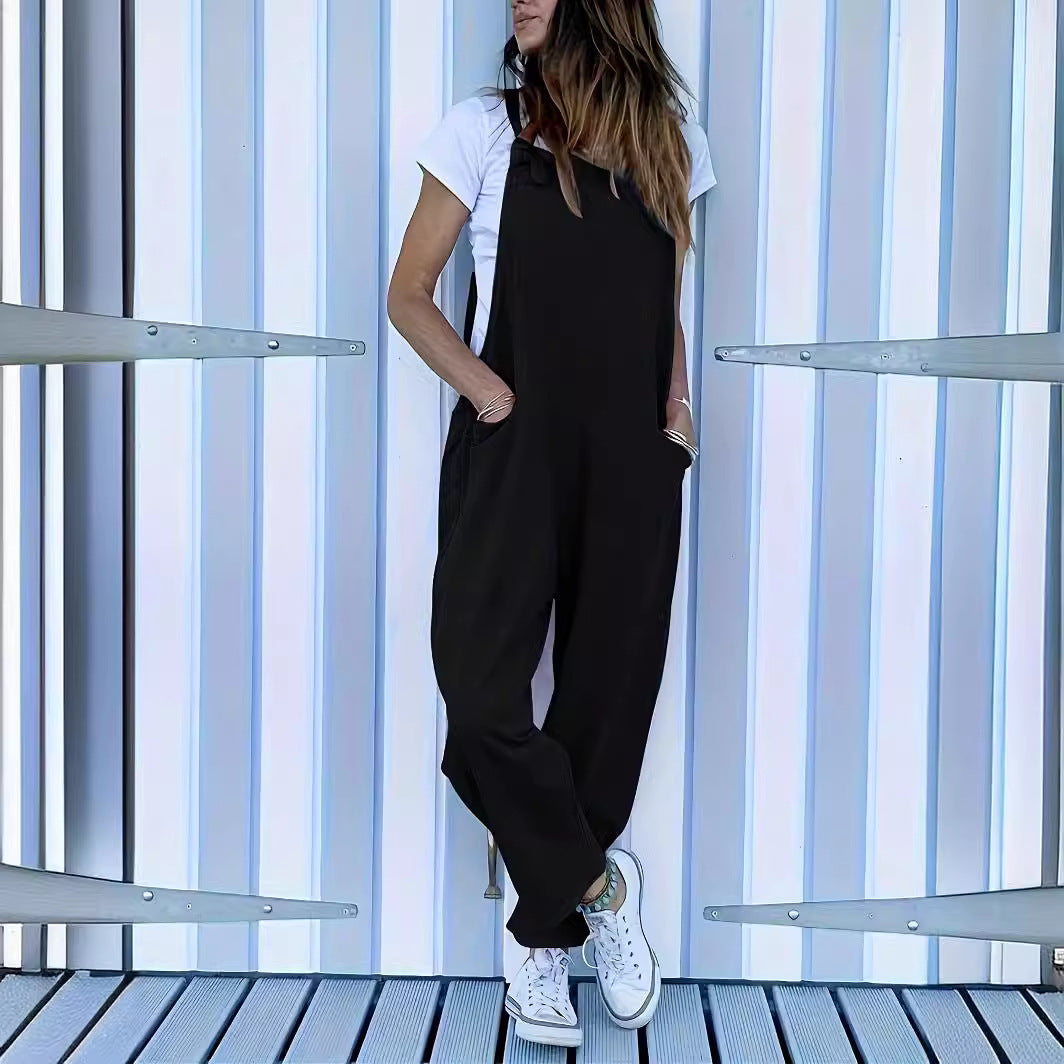 Women's Casual Jumpsuit with Side Pockets