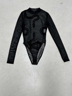 Women's Sleeveless Mesh Top with Snake Design