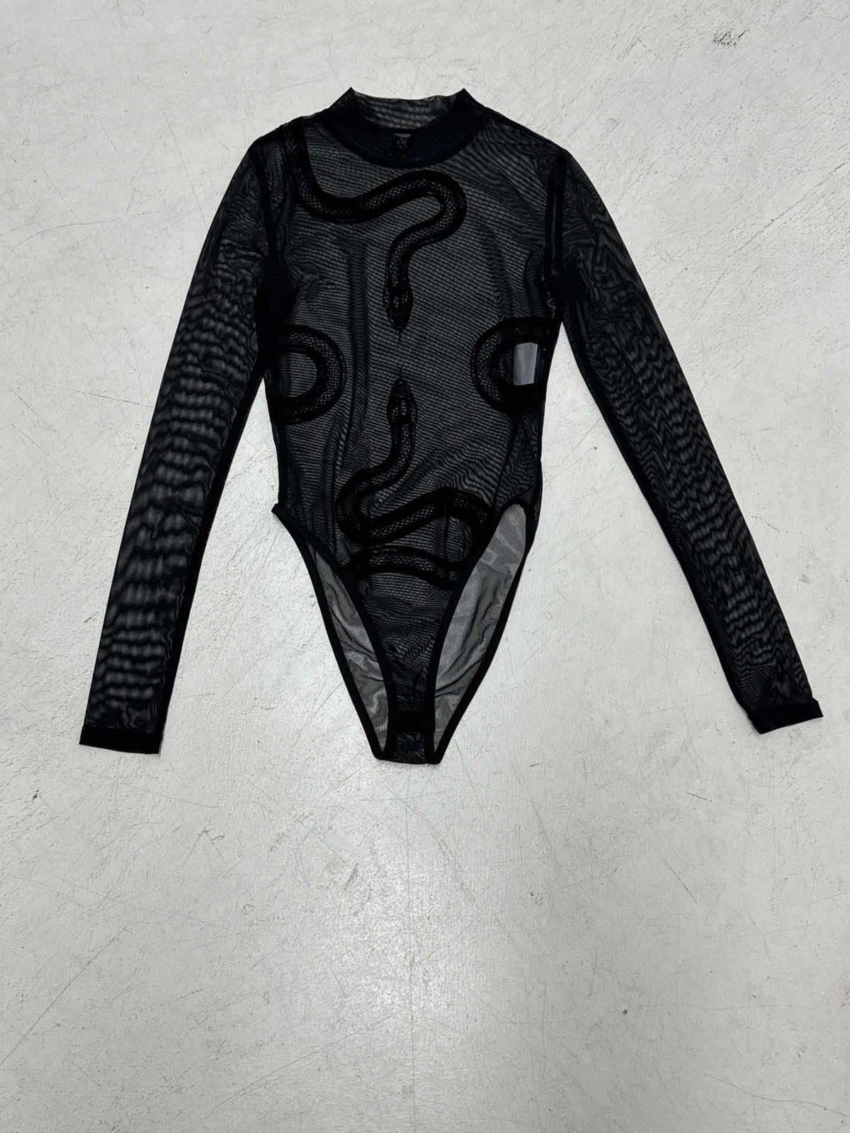Women's Sleeveless Mesh Top with Snake Design
