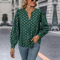 Women's Blouse with Eye-Catching Diamond Pattern