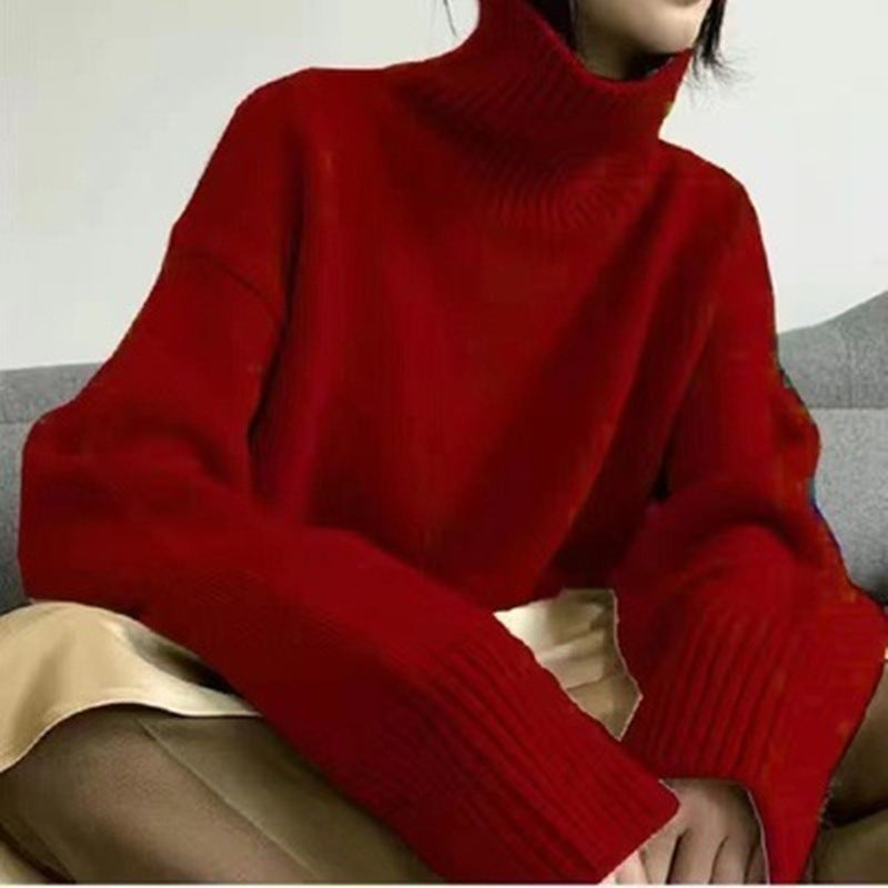 Cozy Fine Knit Turtleneck Sweater