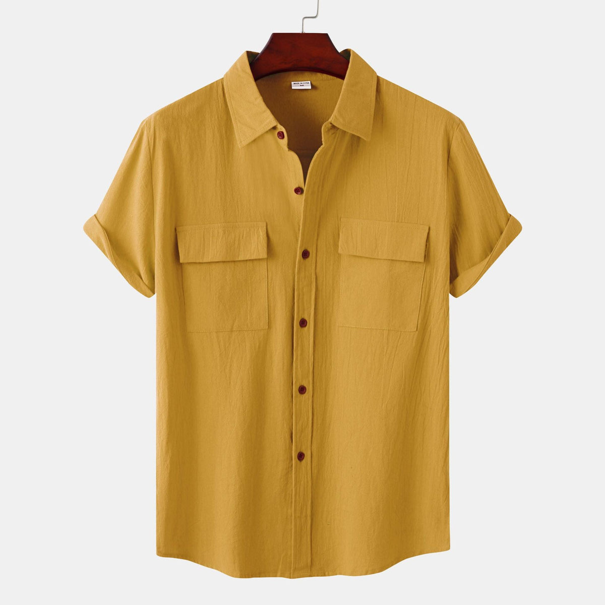Women's Short-Sleeve Shirt with Practical Chest Pockets and Casual Structure