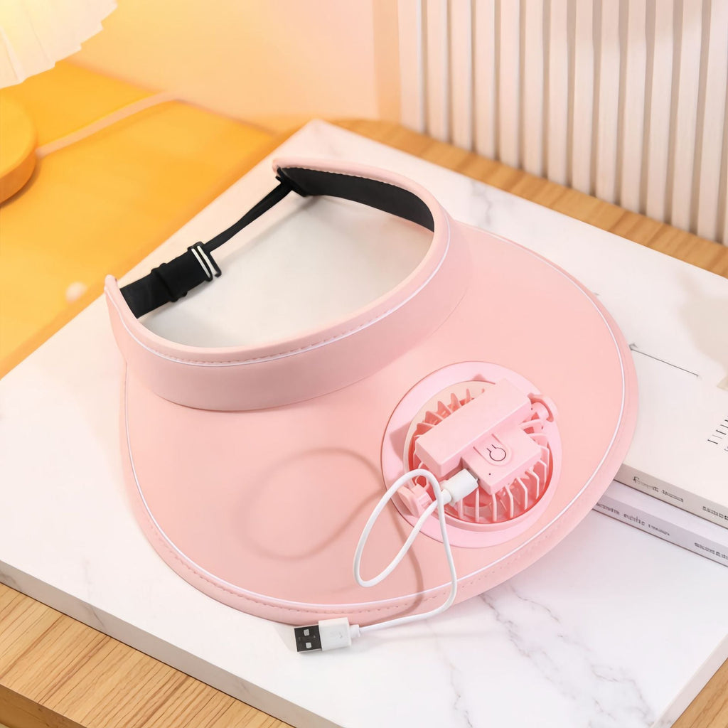 Women’s Wearable Cooling Hood with Integrated Fan