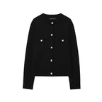 Women's Cardigan with Button Details and Chest Pockets
