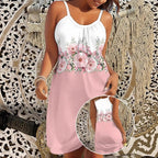 Sleeveless Printed Casual Dress