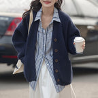 Women's Cozy Cardigan with Large Pockets and Button Detail