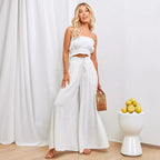 Women's Maxi Skirt with Elastic Waistband and Side Pockets
