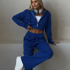 Women's Cropped Hoodie and Comfortable Joggers Set