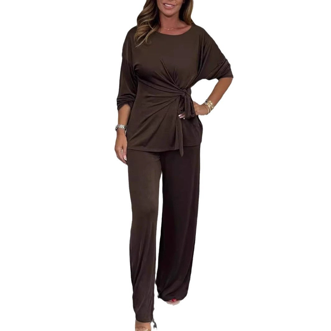 Women's Two-In-One Lounge Set with Tie Detail