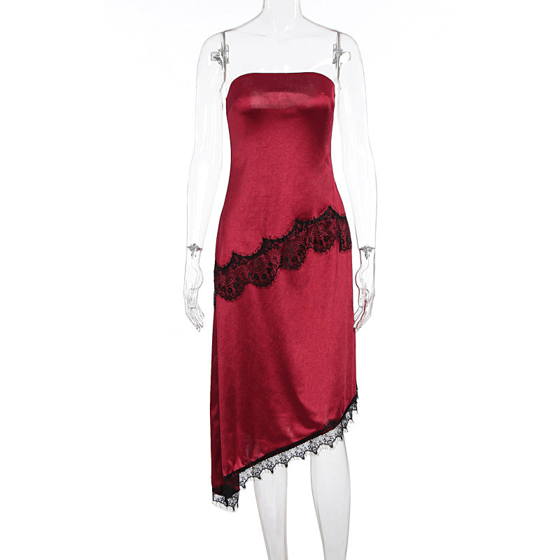 Women's Evening Dress with Lace Accents
