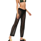 Women's Crocheted Beach Pants with Chevron Pattern