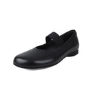 Women's Ballet Flats with Elastic Strap and Leather Surface