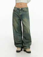 Women's High-Waisted Wide-Leg Baggy Jeans