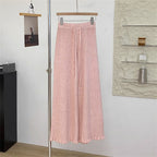 Women's Flowing Knit Pants with Soft Material and Elegant Hem