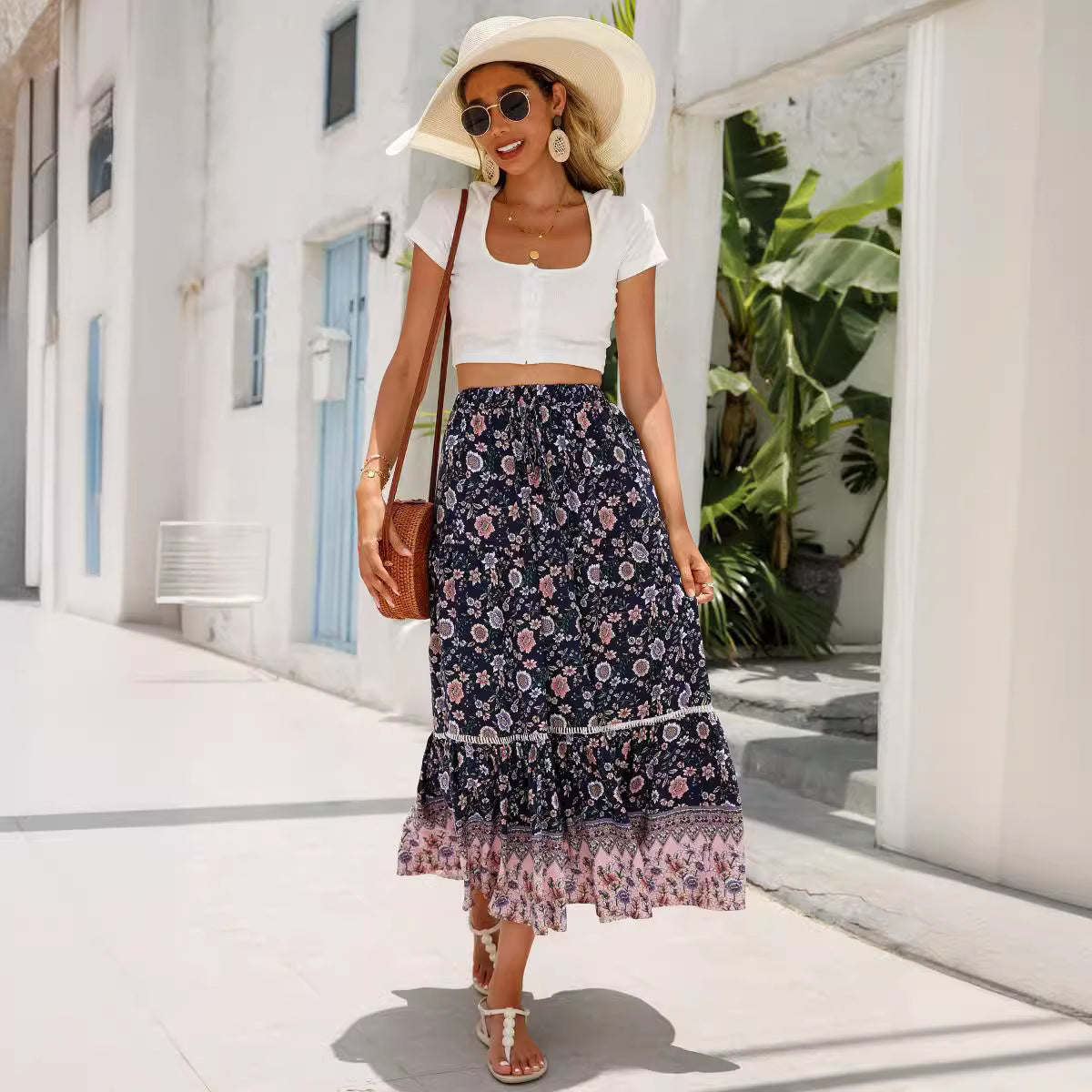 Women's Floral Maxi Skirt