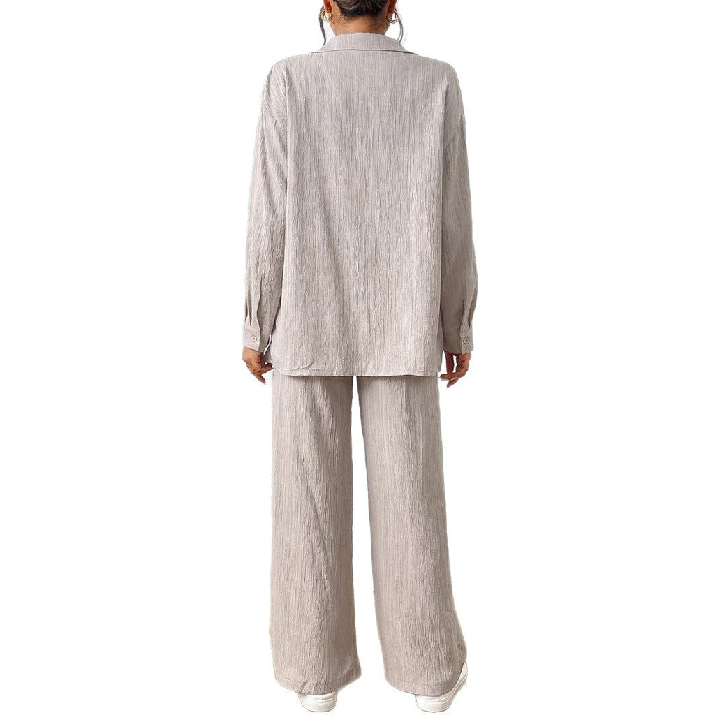 Women's Airy Summer Suit Set with Fine Pleats
