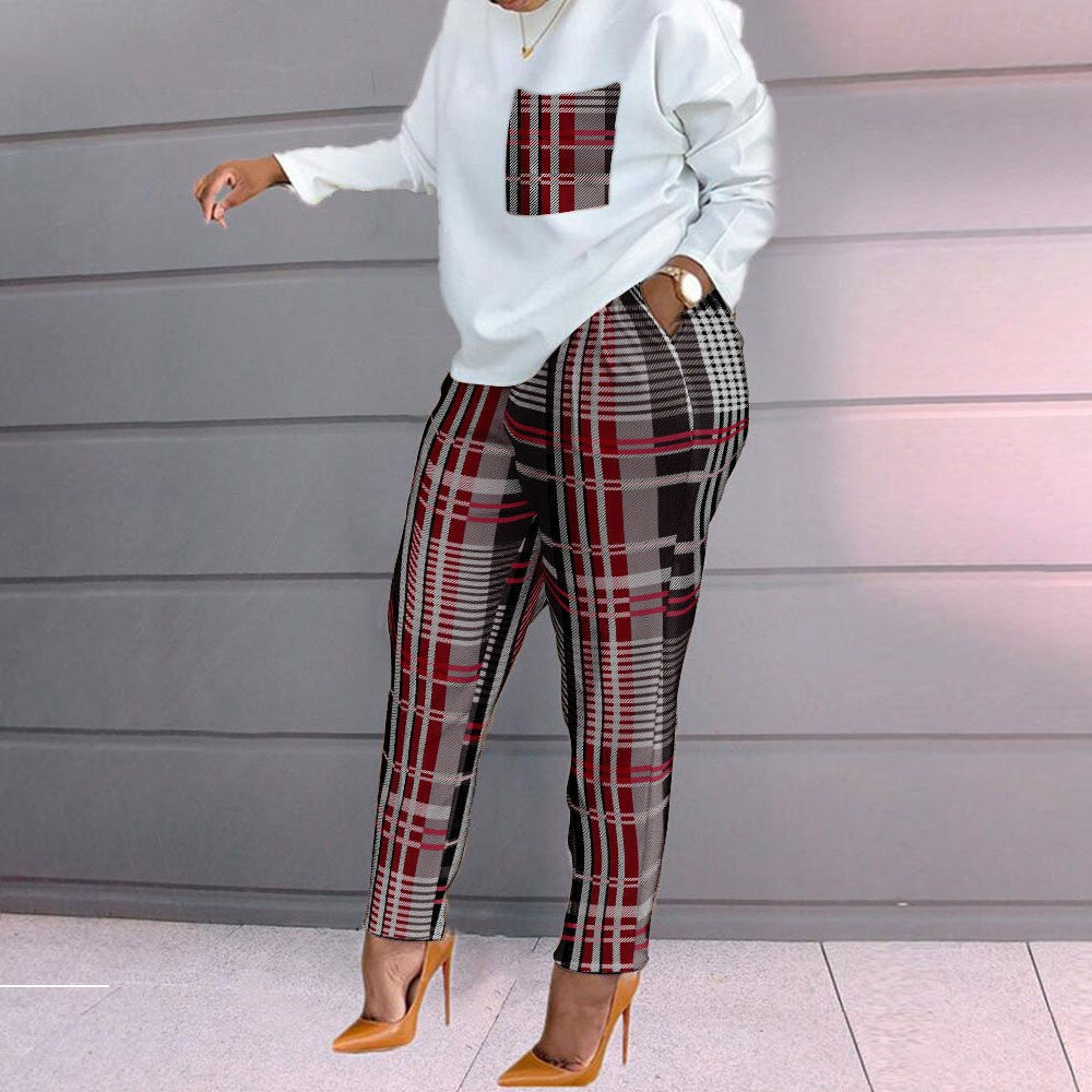 Women's Plaid Leisure Suit