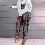 Women's Plaid Leisure Suit