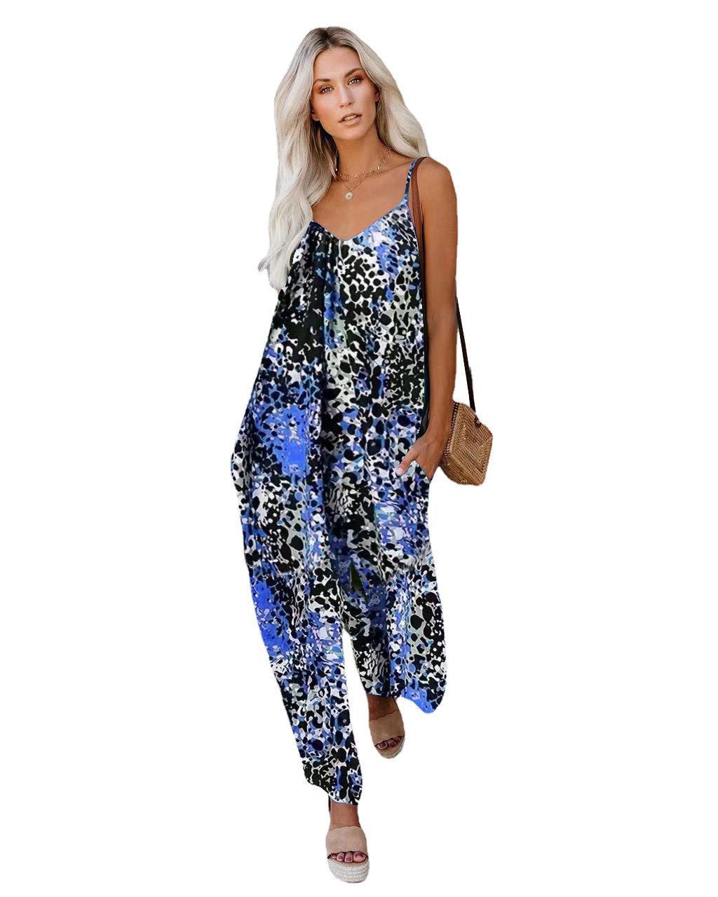 Women's Casual Leopard Print Jumpsuit